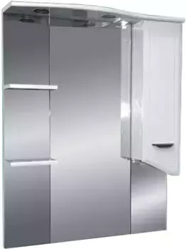 Зеркальный шкаф Misty Дрея Э-Дре02085-01СвП 82,5x100 см R, с подсветкой, выключателем, белый глянец