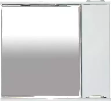 Зеркальный шкаф Misty Элвис П-Элв-01085-011П 83,2x74,2 см R, с подсветкой, выключателем, белый глянец