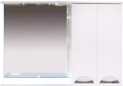 Зеркальный шкаф Misty Куба П-Куб-01120-011П 120x80 см R, с подсветкой, выключателем, белый глянец