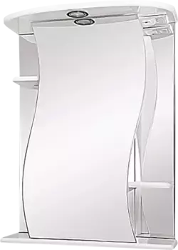 Зеркальный шкаф Misty Лиана Э-Лиа02055-01СвЛ 55x72 см L, с подсветкой, выключателем, белый глянец