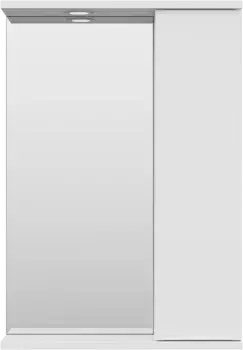 Зеркальный шкаф Misty Лира П-Лир04050-013П 50x72 см R, с подсветкой, выключателем, белый глянец/белый матовый