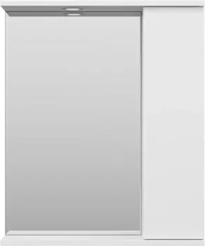 Зеркальный шкаф Misty Лира П-Лир04060-013П 60x72 см R, с подсветкой, выключателем, белый глянец/белый матовый