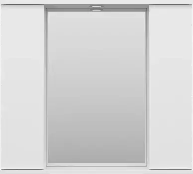 Зеркальный шкаф Misty Лира П-Лир04080-013 80x72 см, с подсветкой, выключателем, белый глянец/белый матовый