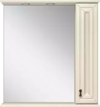 Зеркальный шкаф Misty Лувр П-Лвр03065-1014П 65x80 см R, с подсветкой, выключателем, слоновая кость