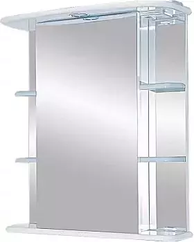 Зеркальный шкаф Misty Магнолия Э-Маг04055-01СвЛ 50x72 см L, с подсветкой, выключателем, белый глянец