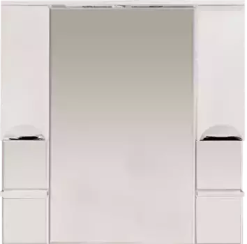 Зеркальный шкаф Misty София П-Соф02100-011Св 100x116 см, с подсветкой, выключателем, белый глянец