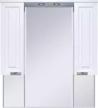 Зеркальный шкаф Misty Терра П-Тер02090-011 90x100 см, с подсветкой, выключателем, белый матовый