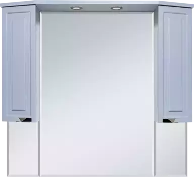 Зеркальный шкаф Misty Терра П-Тер02110-0501 109,5x100,1 см, с подсветкой, выключателем, серый матовый