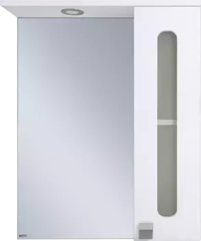 Зеркальный шкаф Misty Урал Э-Ура-04060-021П 60x72 см R, с подсветкой, выключателем, белый глянец