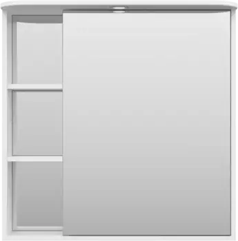 Зеркальный шкаф Misty Венера П-Внр04080-01СвП 80x80 см R, с подсветкой, выключателем, белый глянец