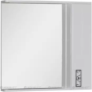 Зеркальный шкаф с подсветкой 88,6х87 см белый Aquanet Паллада 00175315