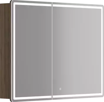 Зеркальный шкаф Sancos MI100ECH 99x74 см R, с LED-подсветкой, сенсорным выключателем, диммером, дуб чарльстон