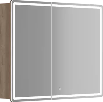Зеркальный шкаф Sancos MI100EG 99x74 см R, с LED-подсветкой, сенсорным выключателем, диммером, дуб галифакс