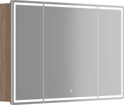Зеркальный шкаф Sancos MI120EG 119x74 см L/R, с LED-подсветкой, сенсорным выключателем, диммером, дуб галифакс
