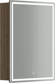 Зеркальный шкаф Sancos MI60ECH 59x74 см R, с LED-подсветкой, сенсорным выключателем, диммером, дуб чарльстон