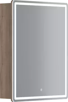 Зеркальный шкаф Sancos MI60EG 59x74 см R, с LED-подсветкой, сенсорным выключателем, диммером, дуб галифакс