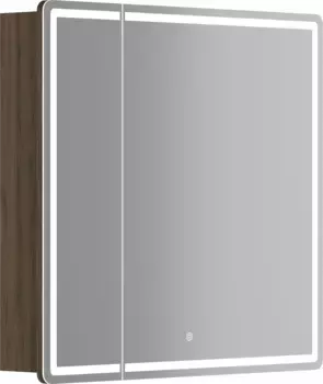Зеркальный шкаф Sancos MI80ECH 79x74 см R, с LED-подсветкой, сенсорным выключателем, диммером, дуб чарльстон