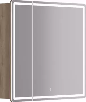 Зеркальный шкаф Sancos MI80EG 79x74 см R, с LED-подсветкой, сенсорным выключателем, диммером, дуб галифакс