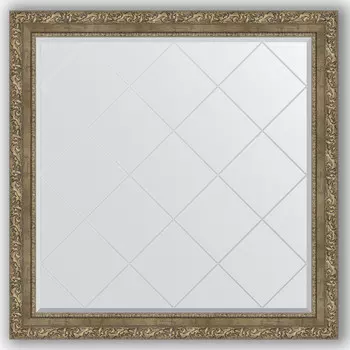 Зеркало 105x105 см виньетка античная латунь Evoform Exclusive-G BY 4446