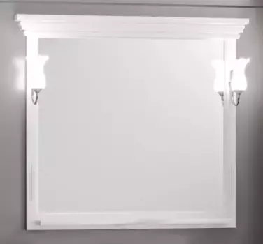Зеркало 109x101 см белый матовый Opadiris Риспекто