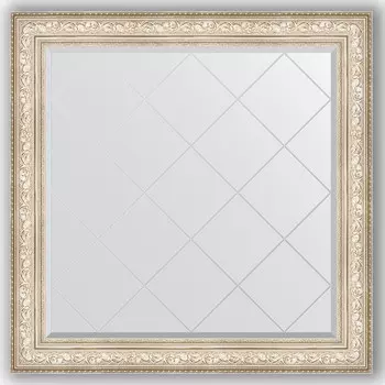 Зеркало 110x110 см виньетка серебро Evoform Exclusive-G BY 4469