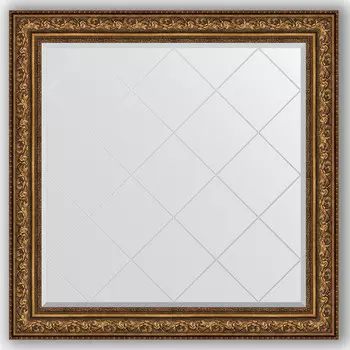 Зеркало 110x110 см виньетка состаренная бронза Evoform Exclusive-G BY 4470