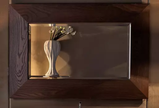 Зеркало 120 см темный ясень Kerasan Bentley 918147 Frassino scuro