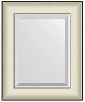 Зеркало 44x54 см белая кожа с хромом Evoform Exclusive BY 7448