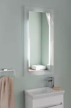 Зеркало 45x90 см с подсветкой алюминий Aquanet Нота 00159094