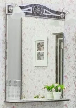 Зеркало 61,4х85 см венге серебряная патина Sanflor Адель H0000000667