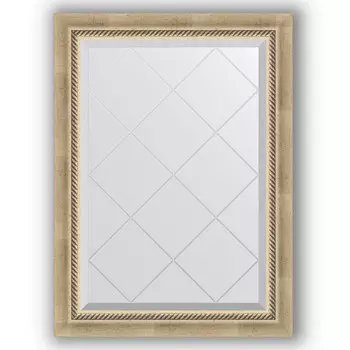 Зеркало 63x86 см состаренное серебро с плетением Evoform Exclusive-G BY 4089