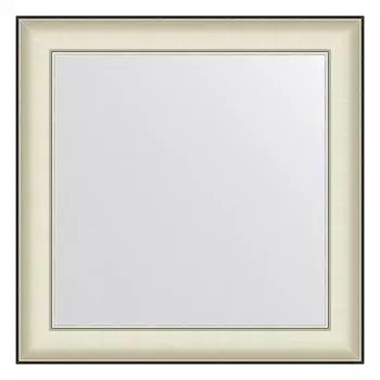 Зеркало 68x68 см белая кожа с хромом Evoform Definite BY 7629