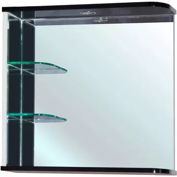 Зеркало 71x68 см черный глянец/белый глянец L Bellezza Рио 4613611062266