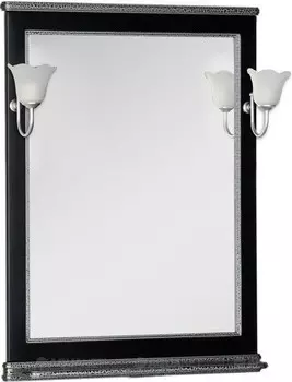 Зеркало 72,2х100 см черный/серебро Aquanet Валенса 00180298