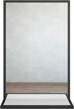 Зеркало 76,2x85 см белый матовый/черный Sanflor Норд C04607