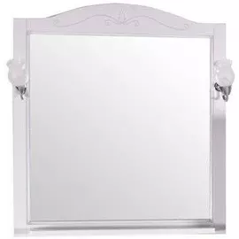 Зеркало 79х90,1 см белый серебряная патина ASB-Woodline Салерно