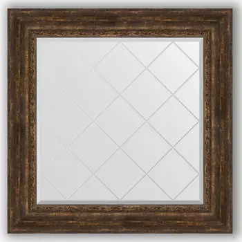 Зеркало 92x92 см состаренное дерево с орнаментом Evoform Exclusive-G BY 4344