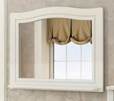 Зеркало 95x75 см белый глянец Comforty Павия 00004147986