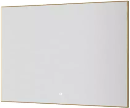 Зеркало Armadi Art 543-100-G 100x70 см, с LED-подсветкой, сенсорным выключателем, диммером, антизапотеванием, золотой