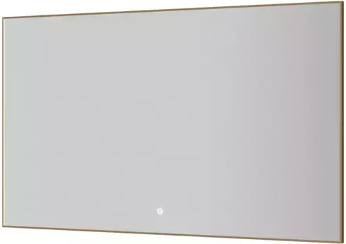 Зеркало Armadi Art 543-120-MG 120x70 см, с LED-подсветкой, сенсорным выключателем, диммером, антизапотеванием, золотой матовый