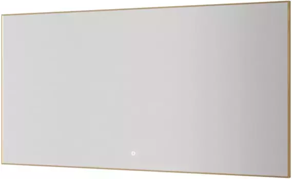 Зеркало Armadi Art 543-140-G 140x70 см, с LED-подсветкой, сенсорным выключателем, диммером, антизапотеванием, золотой