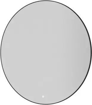 Зеркало Armadi Art 545-100-B 100x100 см, с LED-подсветкой, сенсорным выключателем, диммером, антизапотеванием, черный матовый