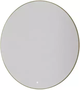 Зеркало Armadi Art 545-100-MG 100x100 см, с LED-подсветкой, сенсорным выключателем, диммером, антизапотеванием, золотой матовый