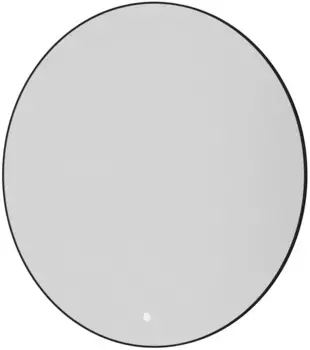 Зеркало Armadi Art 545-80-B 80x80 см, с LED-подсветкой, сенсорным выключателем, диммером, антизапотеванием, черный матовый