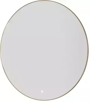 Зеркало Armadi Art 545-80-G 80x80 см, с LED-подсветкой, сенсорным выключателем, диммером, антизапотеванием, золотой