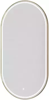 Зеркало Armadi Art 568-G 60x110 см, с LED-подсветкой, сенсорным выключателем, диммером, антизапотеванием, золотой