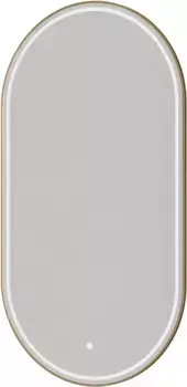 Зеркало Armadi Art 568-MG 60x110 см, с LED-подсветкой, сенсорным выключателем, диммером, антизапотеванием, золотой матовый