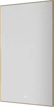 Зеркало Armadi Art 569-G 60x100 см, с LED-подсветкой, сенсорным выключателем, диммером, антизапотеванием, золотой