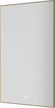 Зеркало Armadi Art 569-MG 60x100 см, с LED-подсветкой, сенсорным выключателем, диммером, антизапотеванием, золотой матовый