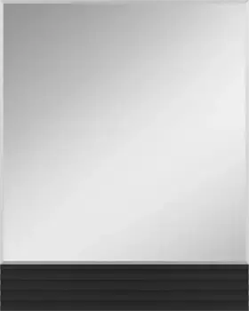 Зеркало Brevita Dakota DAK-02080 80x100 см, черный матовый/дуб галифакс